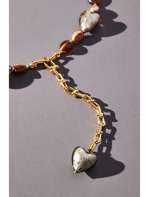 Anthropologie Mod Heart Lariat Necklace