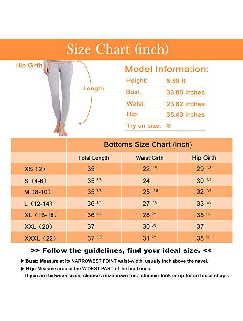 MANCYFIT Thermal Leggings for Women Fleece Lined Pants Long Underwear Bottoms