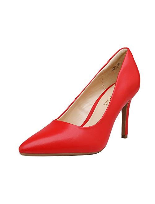 DREAM PAIRS Women's High Stiletto Heels Pointed Toe Pumps Shoes