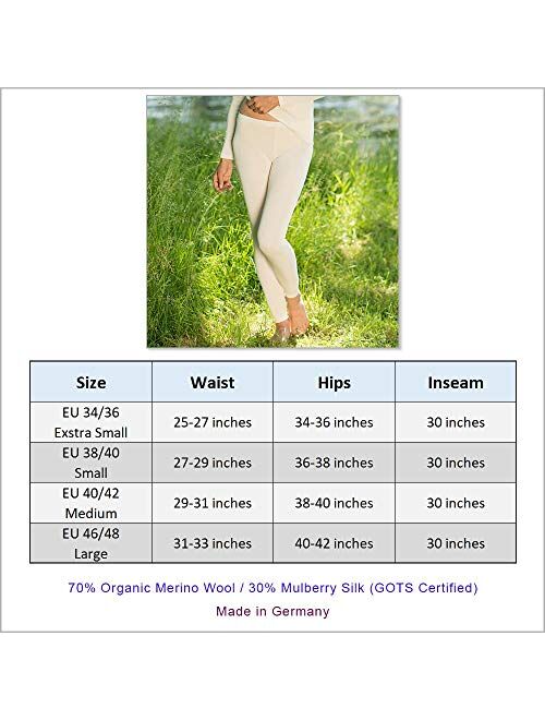 Thermal Underwear Leggings for Women – Merino Wool Base Layer Long Johns Pajama