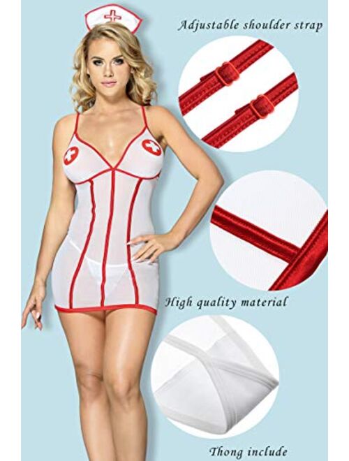 Sexy Nurse Costume Halloween Cosplay Women Lingerie Set Nurse Outfit Costume