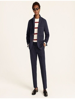 Garment-dyed cotton-linen chino suit jacket