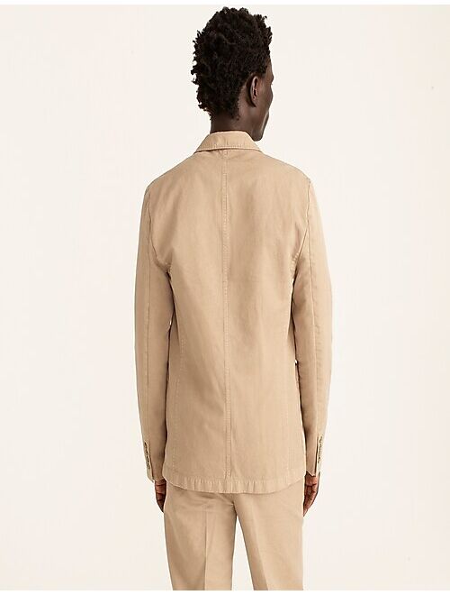 J.Crew Garment-dyed cotton-linen chino suit jacket