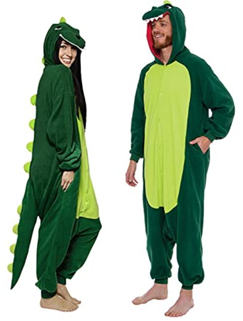 Silver Lilly Adult Onesie - Dinosaur Costume - Animal Onesie - Cosplay - Costumes for Adults
