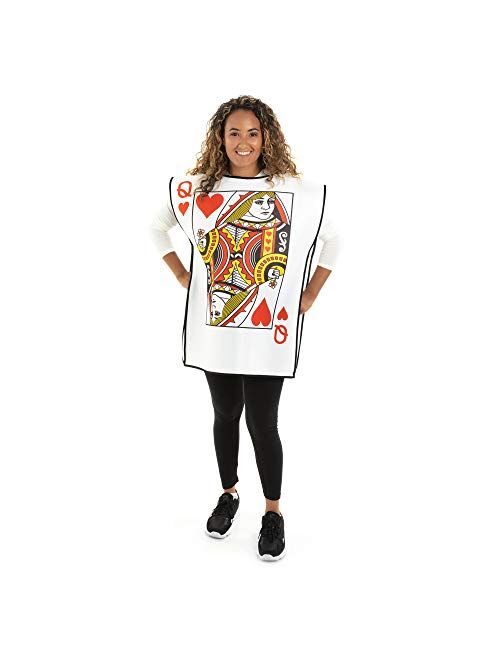 Hauntlook King and Queen Playing Cards Costumes - One-Size Halloween Costumes for Couples Black