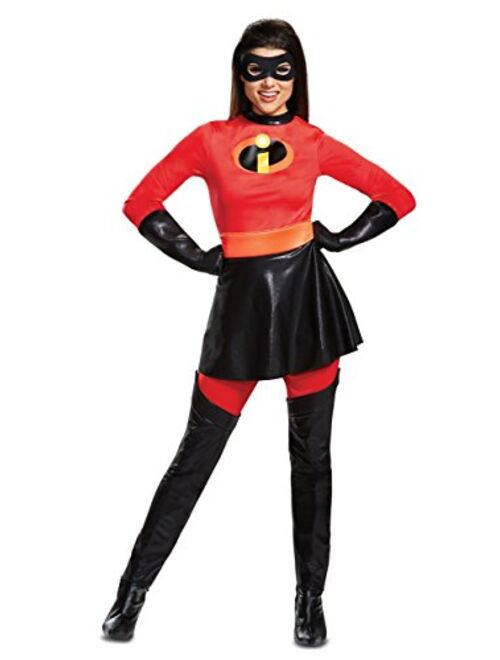 Disguise Women's Mrs. Incredible Skirted Deluxe Adult Costume