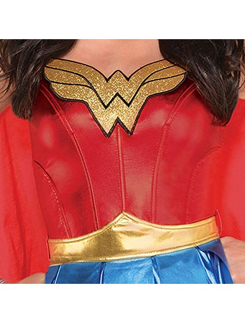 Costumes USA Wonder Woman Costume for Adults, Includes a Dress, a Headband, Gauntlets, a Cape, and More