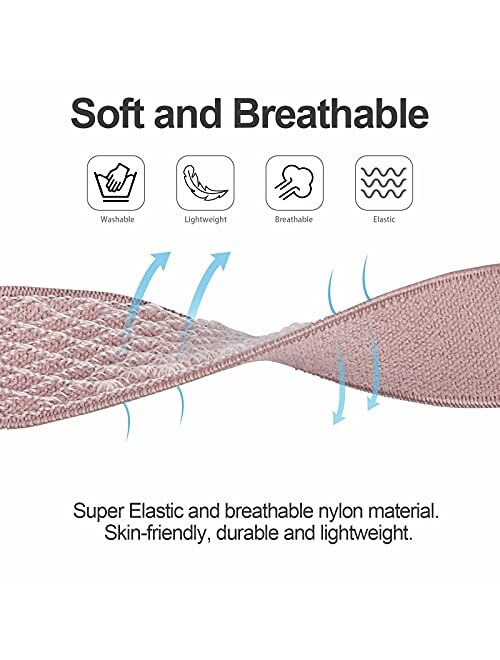Swhatty Stretchy Nylon Solo Loop Bands Compatible with Apple Watch 45mm 41mm 44mm 40mm 42mm 38mm, Adjustable Stretch Braided Sport Elastics Women Men Strap for iWatch Ser