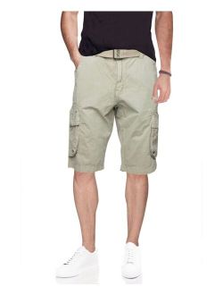 X-Ray Men's Big and Tall Belted Double Pocket Cargo Shorts