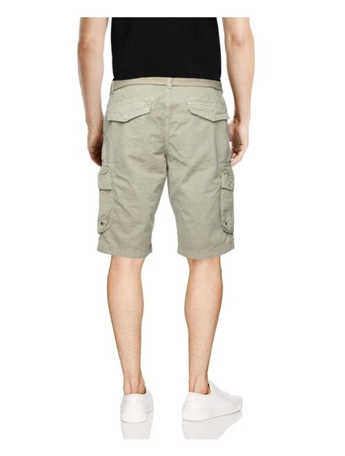 X-Ray Men's Big and Tall Belted Double Pocket Cargo Shorts