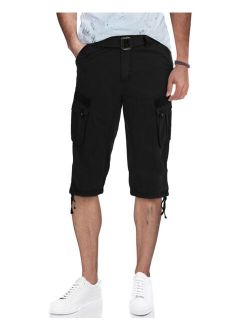 X-Ray Men's Belted Capri Cargo Shorts