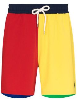 colour-block drawstring swim shorts