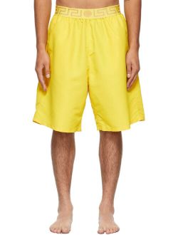 Yellow Greca Swim Shorts