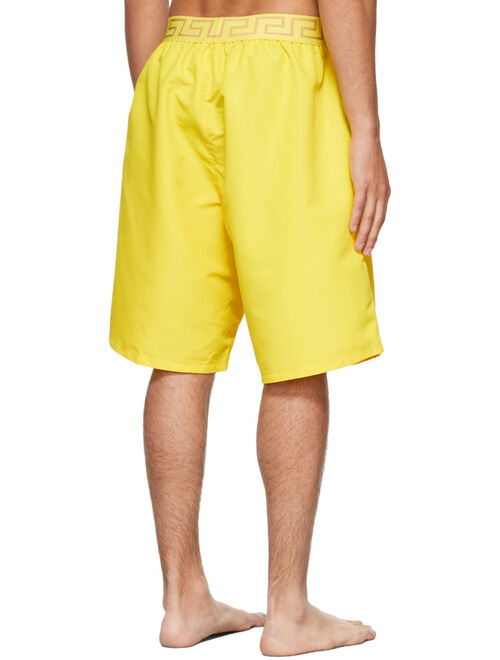 Versace Yellow Greca Swim Shorts