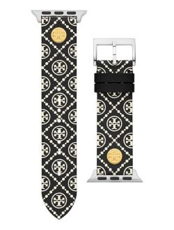 Women's Black Medallion Print Band For Apple Watch® Leather Strap 38mm/40mm