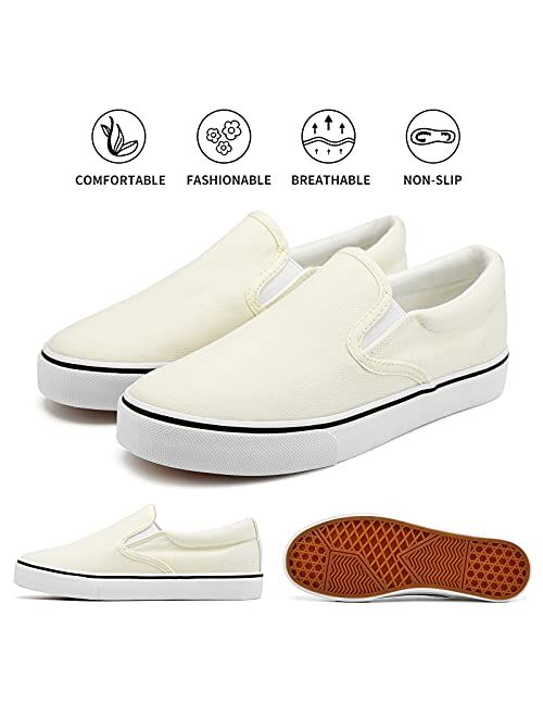 Women's Slip On Shoes Low Top Canvas Sneakers Fashion Casual Shoes