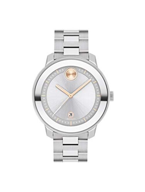 Movado Women's Swiss Quartz Watch with Stainless Steel Strap, Silver, 16.95 (Model: 3600747)