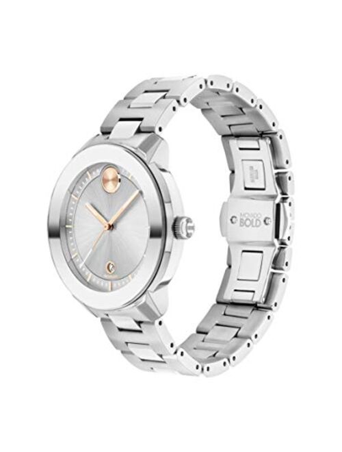 Movado Women's Swiss Quartz Watch with Stainless Steel Strap, Silver, 16.95 (Model: 3600747)