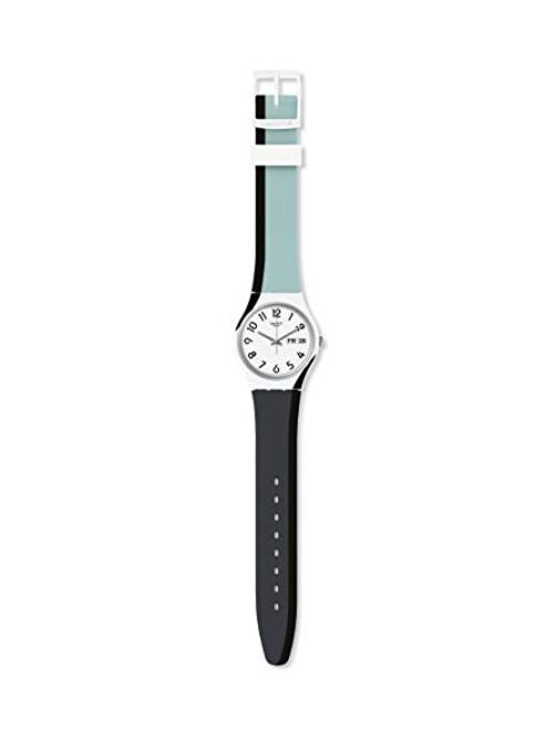 Swatch 1907 BAU Quartz Silicone Strap, White, 16 Casual Watch (Model: GW711)