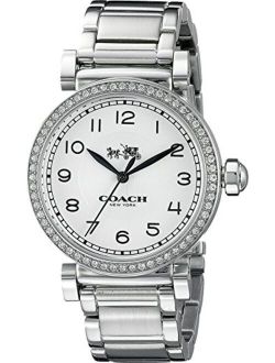 Women's Madison Fashion 36mm Bracelet Watch White/Stainless Steel Watch