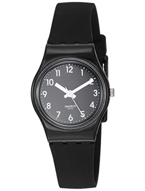 Swatch Women's New Core Quartz Silicone Strap, Black, 12 Casual Watch (Model: LB170E)