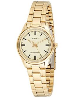 Women's LTP-V005G-9A Gold Stainless Steel Analog Watch