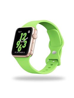 STG Sport Watch Band Compatible with Apple Watch Band 38mm 40mm 42mm 44mm, Soft Silicone Replacement Sport Strap Compatible for iWatch SE Series 6/5/4/3/2/1 (38/40mm, App