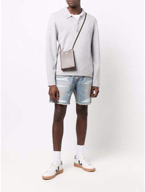 AMIRI distressed denim shorts