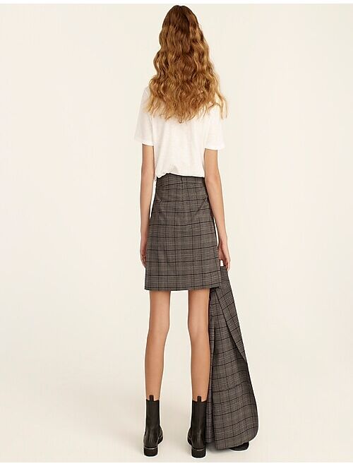 J.Crew Pleated mini skirt in Italian plaid wool