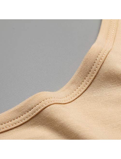 Mcilia Women's Ultrathin Modal Scoop Neck Baselayer Thermal Underwear Top & Bottom Set