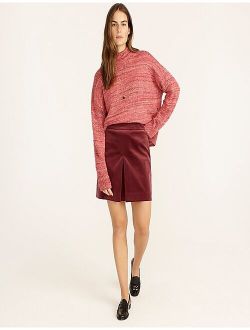 Pleated mini skirt in velvet
