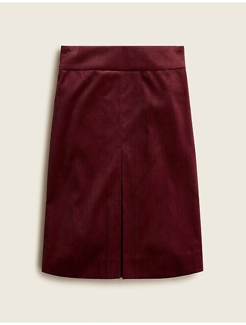 J.Crew Pleated mini skirt in velvet