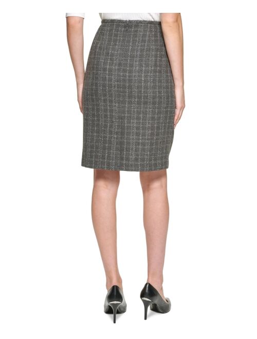 Calvin Klein Plaid Pencil Skirt