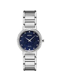 Women's Japanese Solar Quartz Stainless Steel Strap, Silver, 0 Casual Watch (Model: SUP433)