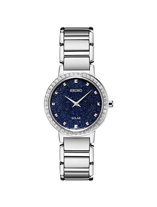 Seiko Women's Japanese Solar Quartz Stainless Steel Strap, Silver, 0 Casual Watch (Model: SUP433)