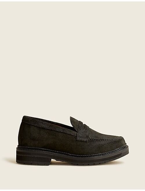 Alden® for J.Crew lug penny loafers in suede