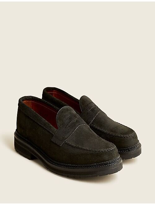 Alden® for J.Crew lug penny loafers in suede