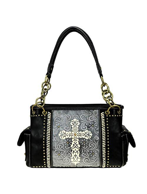 Montana West Western Bling Collection Satchel Handbag Top Handle Purse Concealed Carry