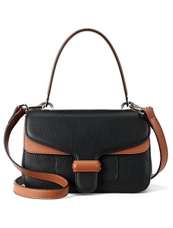 Leather Crossbody Bags for Women Small Top Handle Satchel Handbag Designer Bag Purse