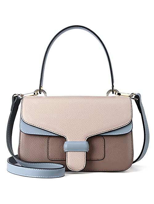 BOSTANTEN Leather Crossbody Bags for Women Small Top Handle Satchel Handbag Designer Bag Purse