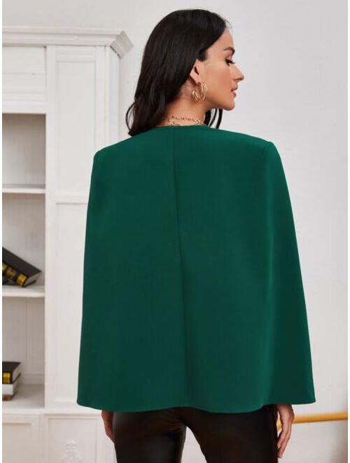 SHEIN Solid Cape Blazer