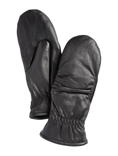 Charter Club Women's Leather Mittens, Created for Macy's