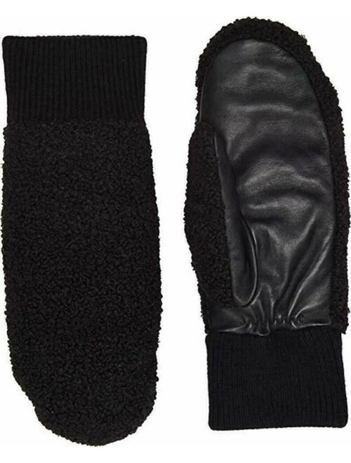 UGG Gloves Heritage Faux Sherpa Mittens Black L/XL