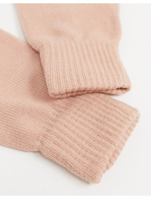 SVNX knitted mittens in pink