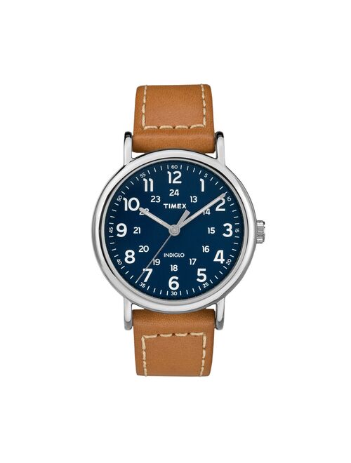Timex ® Unisex Weekender Leather Watch - TW2R42500JT