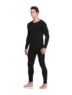 JZCreater Men Thermal Underwear Set Winter Base Layer Top & Bottom Ultra Soft Long John Set