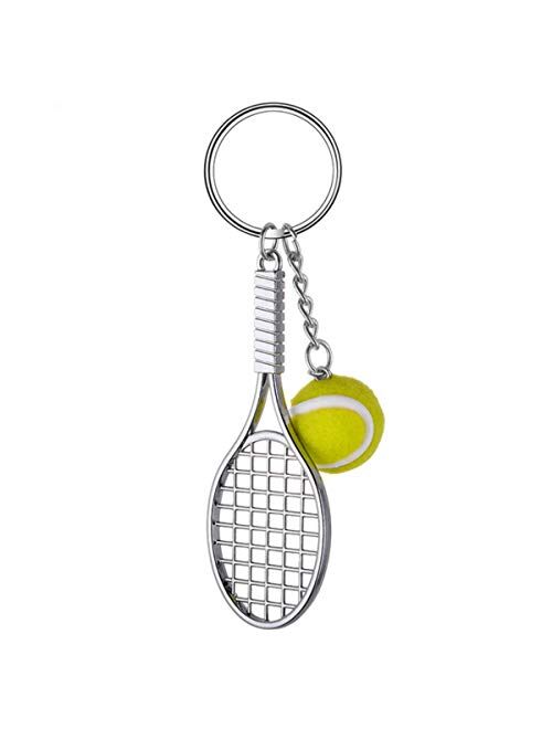 URDEAR Mini Metal Sports Keychain Cute Rotating Soccer Keychain Basketball Keyring Tennis Ball Keychain Perfect Gifts