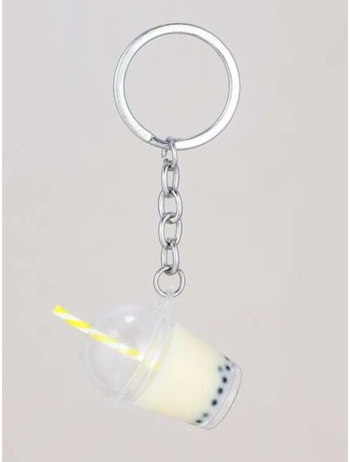 Shein 2pcs Bubble Tea Charm Keychain