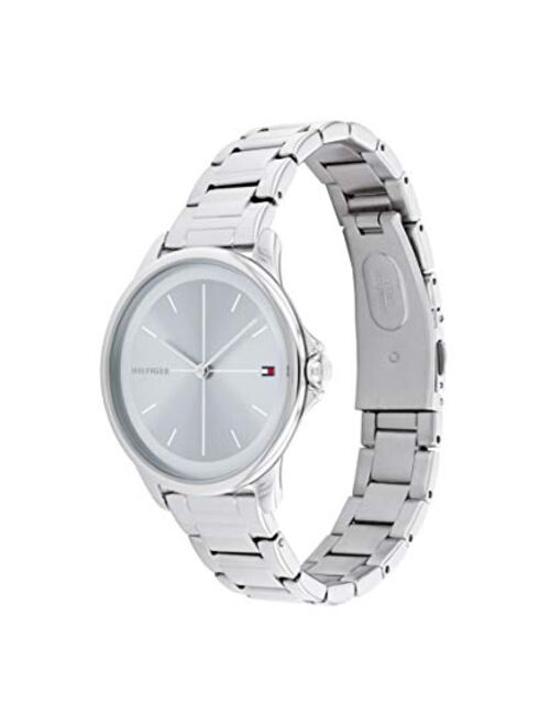 Tommy Hilfiger Women's Quartz Watch with Stainless Steel Strap, Silver, 16 (Model: 1782353)