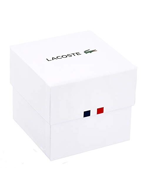 Lacoste Black pvd Quartz Watch with Leather Strap, 19 (Model: 2010997)